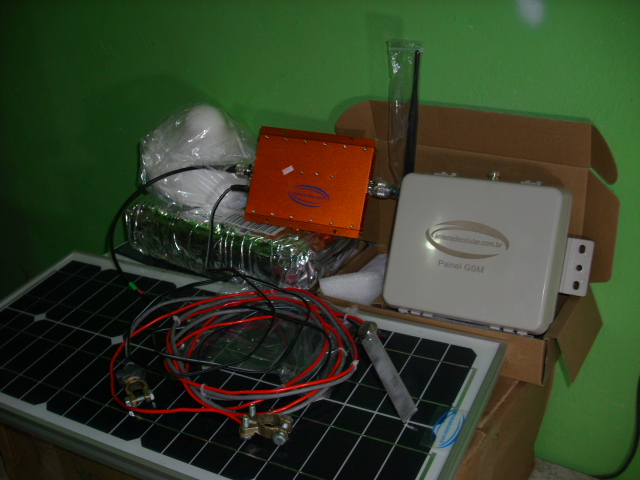 Amplificador de Celular Rutal com Kit Solar
